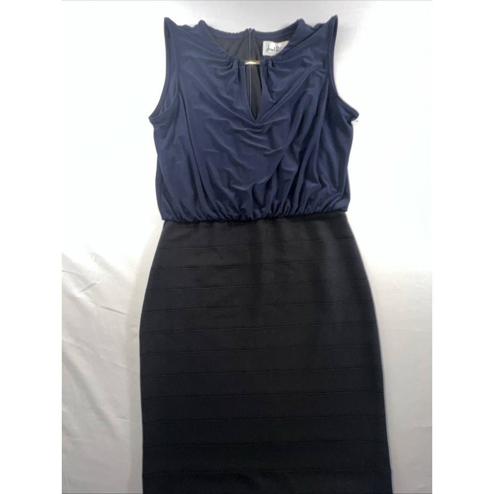 Joseph Ribkoff Navy Blue Black Sleeveless Bandage Skirt Dress Size‎ 12